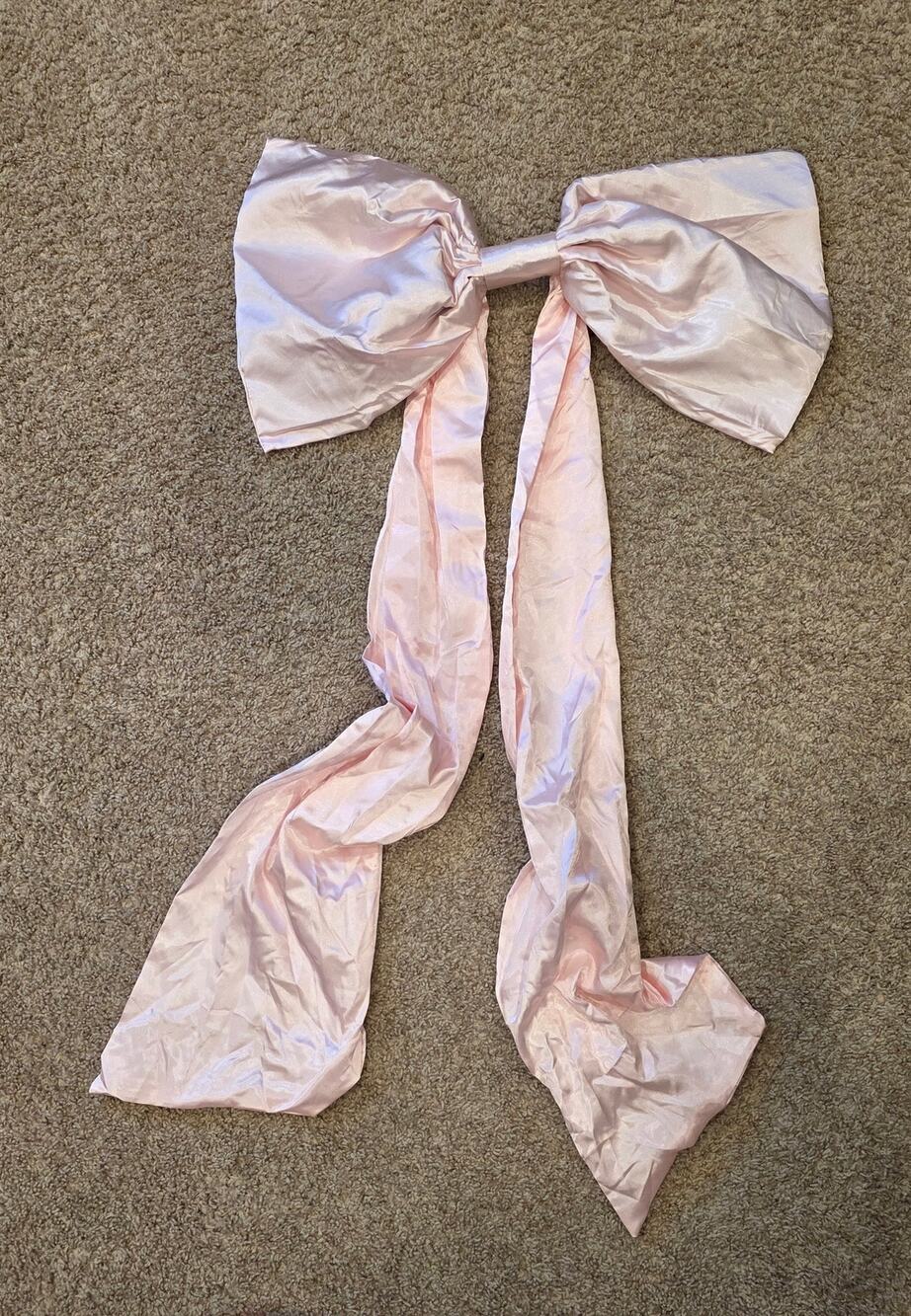 Big light pink satin bow